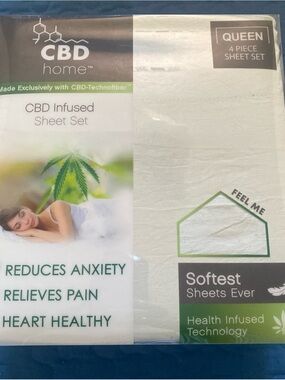 Queen Sheet Set Softest Mint Green Herbal Infused Relaxation Anxiety Pain Health
